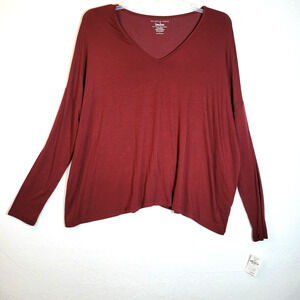 Majestic Paris for Neiman Marcus Womens Jersey Viscose Top T-Shirt Size 2 Red